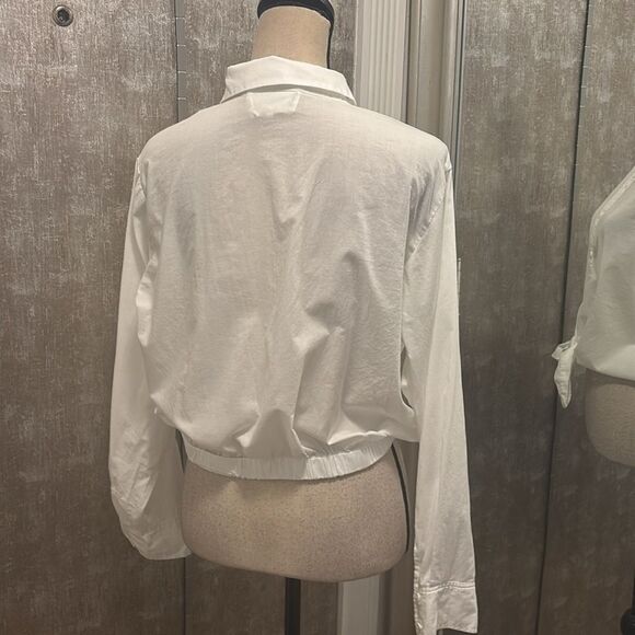 Ba&Sh white cotton front tie blouse, M - Picture 6 of 8